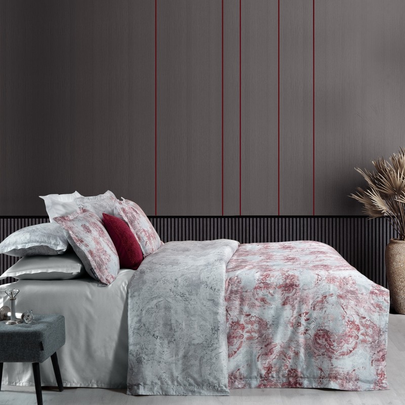 Rostov Saten Nevresim Takımı King Size Gri 