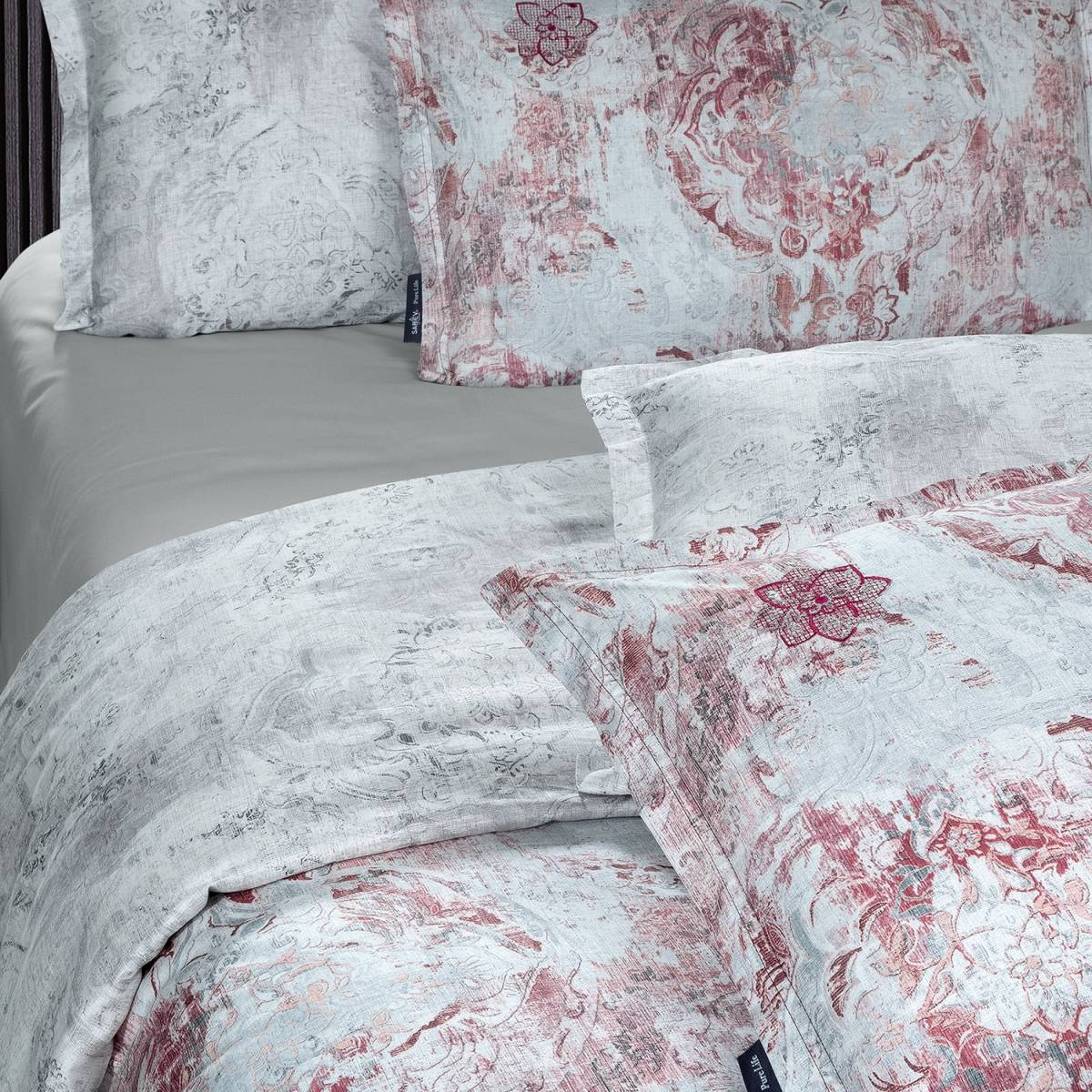 Rostov Saten Nevresim Takımı King Size Gri - 3