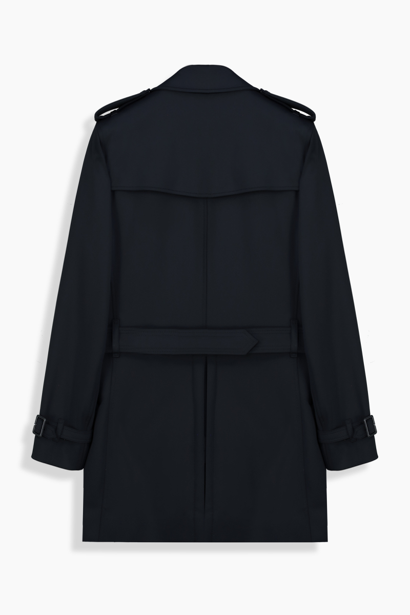 Roterdam Kemerli Lacivert Trençkot - 4