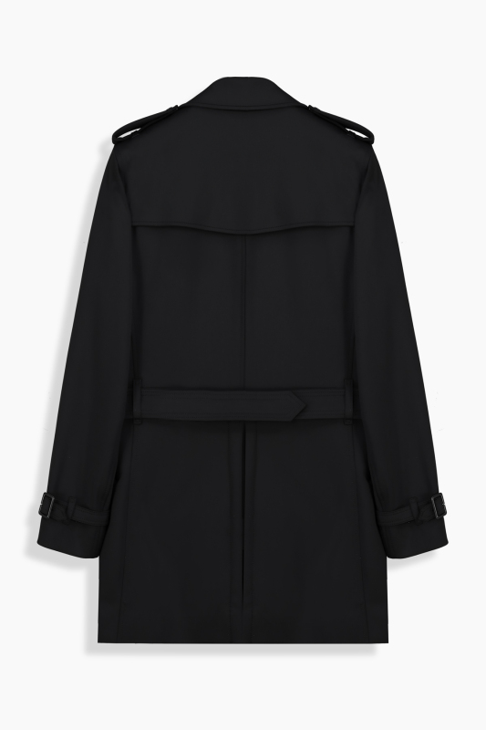 Roterdam Kemerli Siyah Trençkot - INTERVIEW