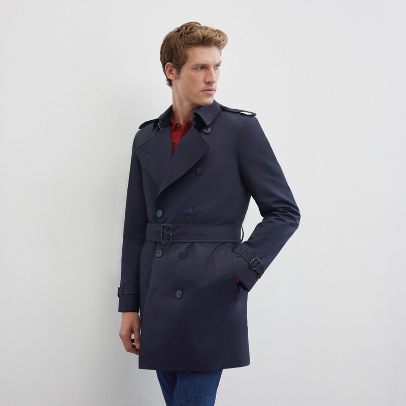 Roterdam Lacivert Trençkot - INTERVIEW