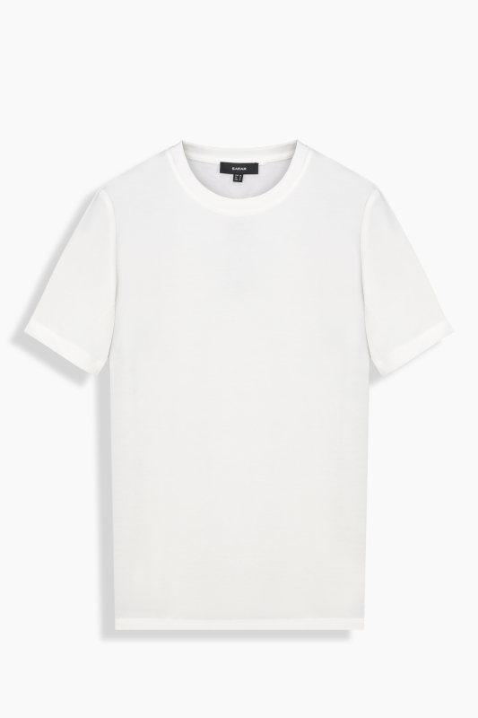 Rovenna O Yaka Beyaz Tişört - SARAR WOMAN