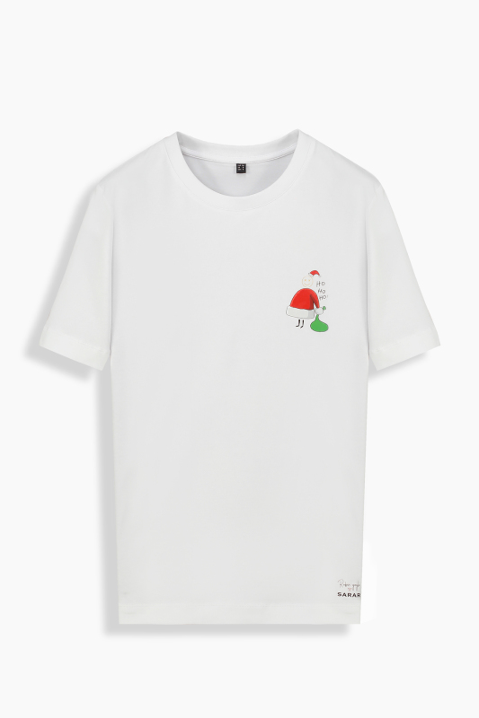 Rovenna Santa O Yaka Regular Fit Kadın Beyaz Tişört - SARAR