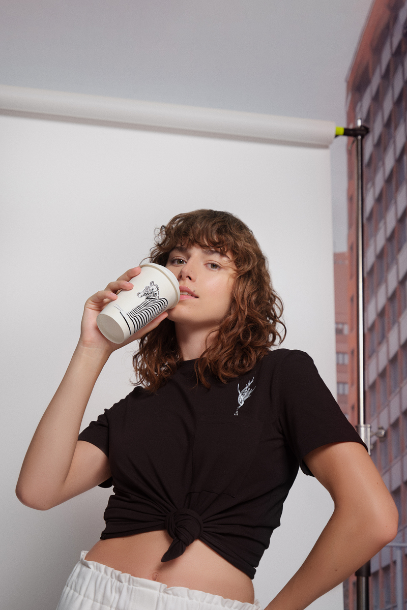 Rovenna Tasarım Cepli Siyah Tişört - 1