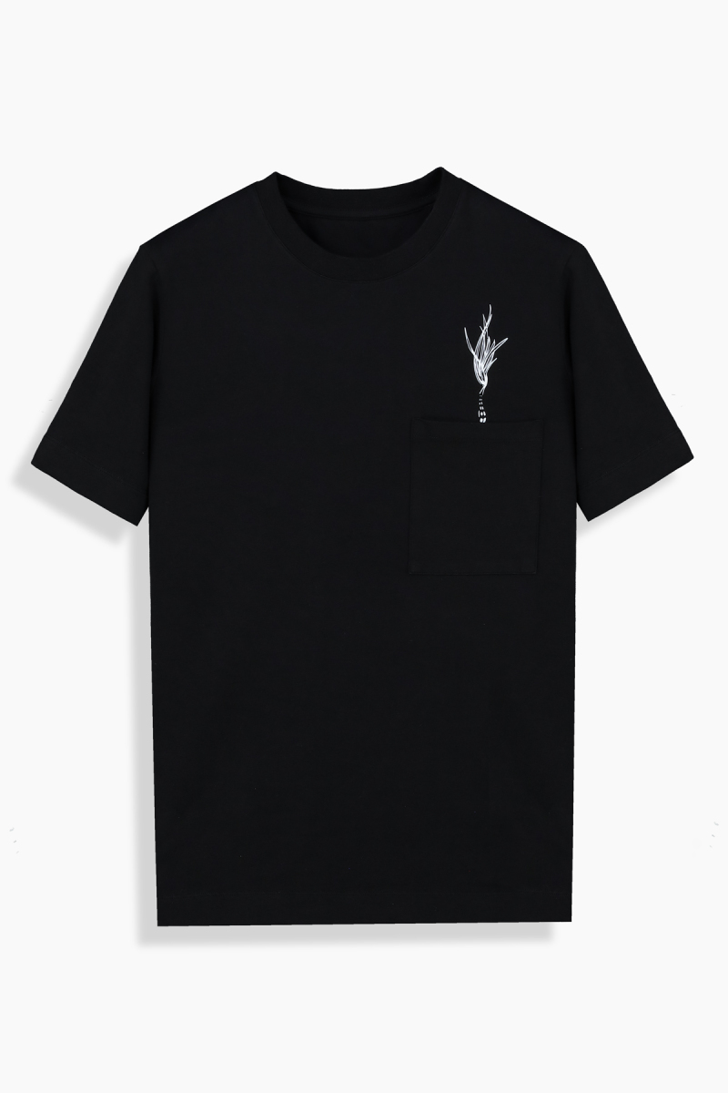 Rovenna Tasarım Cepli Siyah Tişört - 3