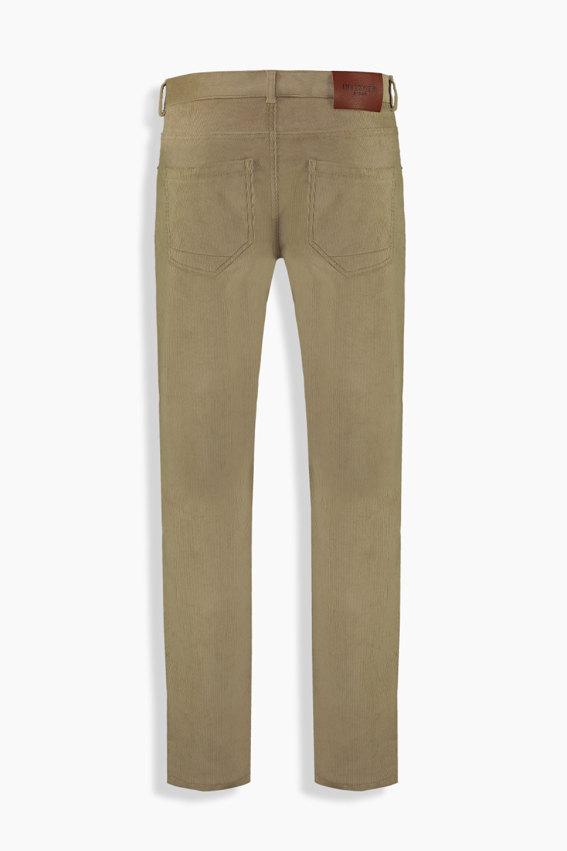 Roys Relax Fit İnce Fitilli Kadife Bej Pantolon - 2