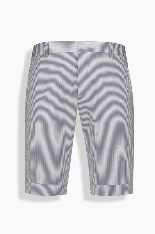 Ruan Çizgili Açık Mavi Şort - INTERVIEW