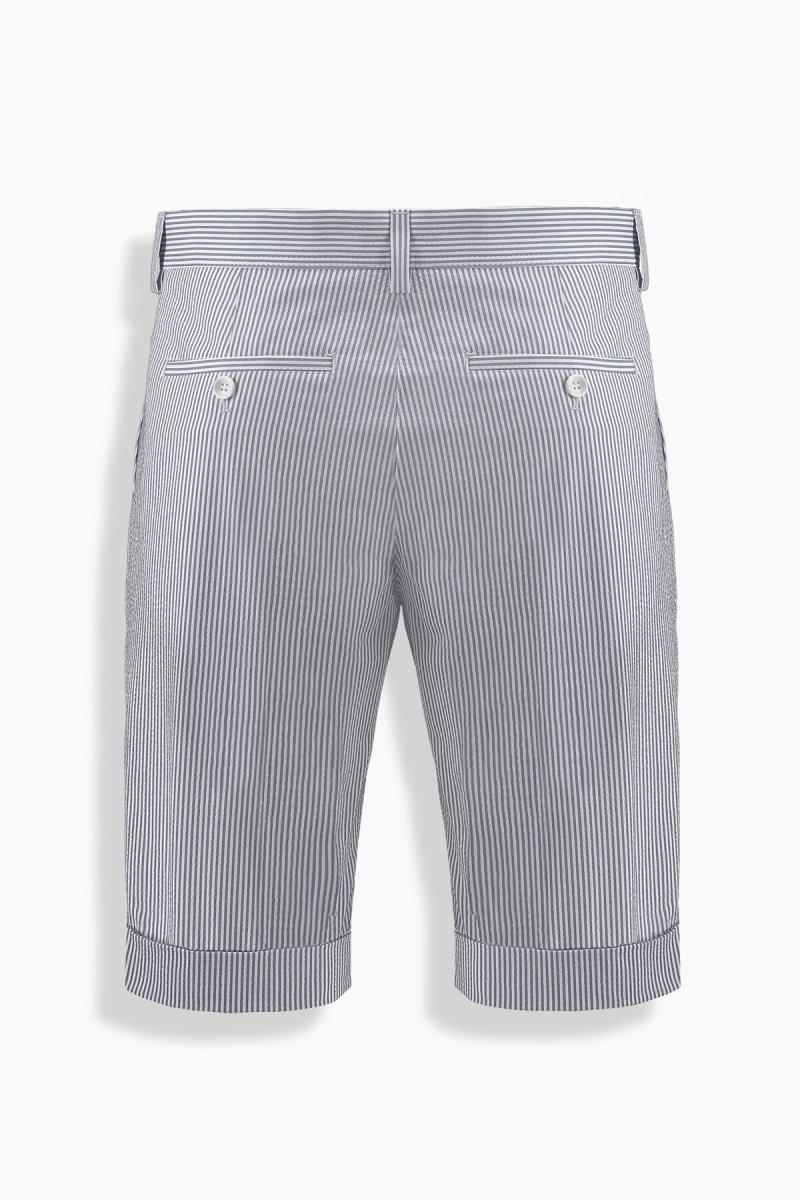 Ruan Çizgili Açık Mavi Şort - 3