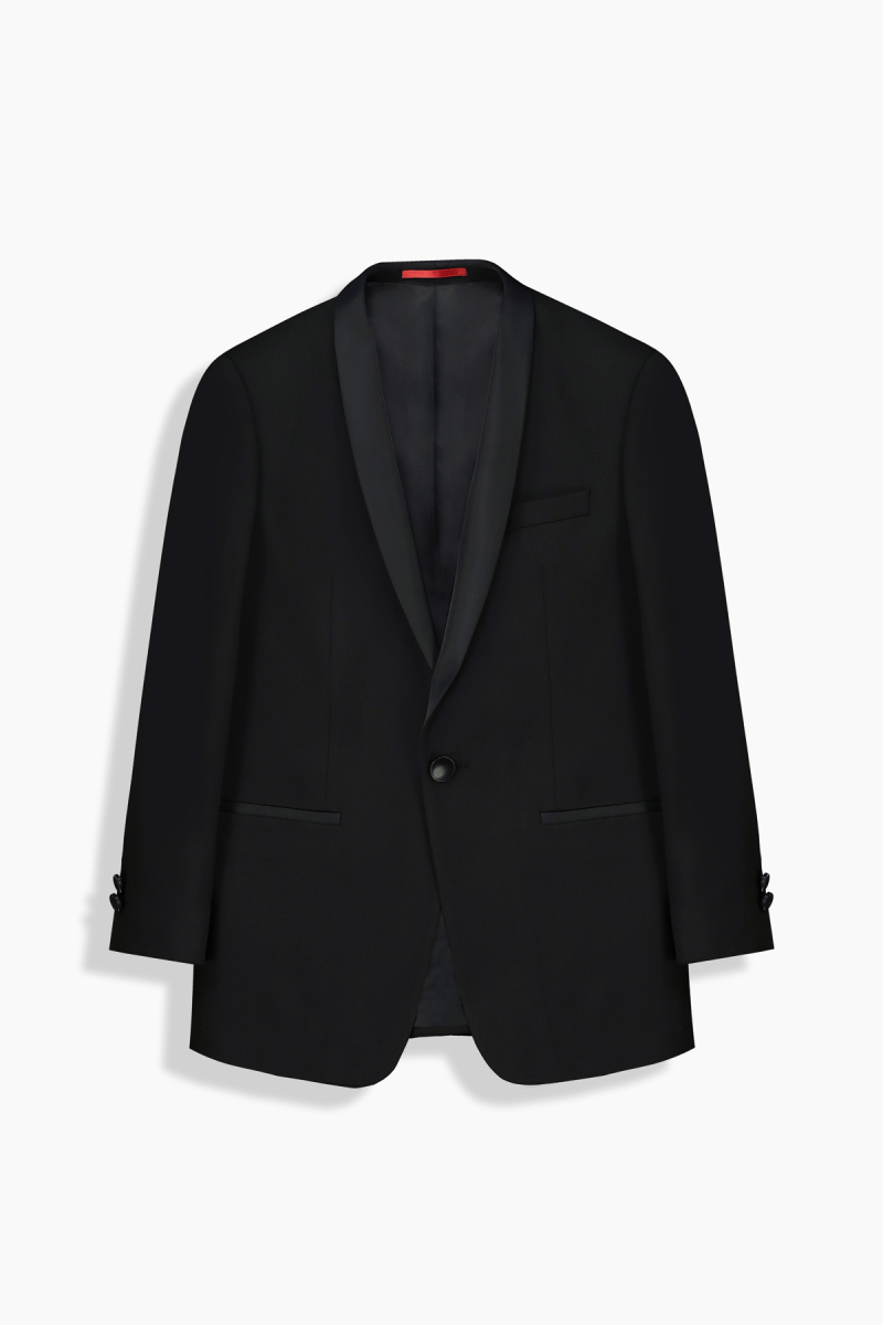 Ruby Carlo Hood Siyah Slim Fit Çocuk Smokin Papyon Yelek Takım - 1