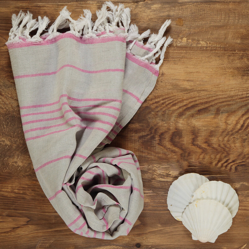 Rufus Plaj Havlusu Pembe 