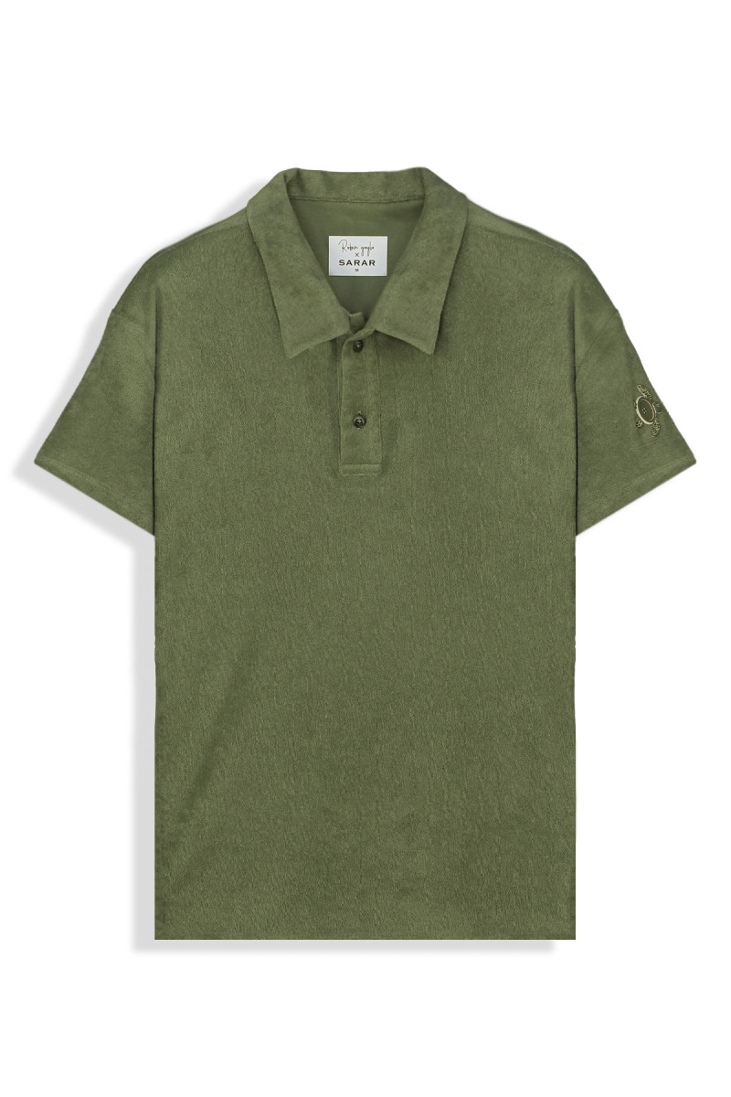 Polo Yaka Kaplumbağa Baskılı Tişört - 2
