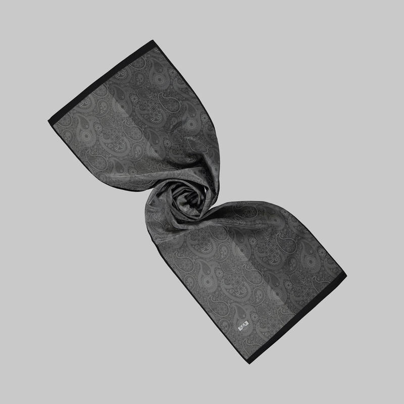 Şal Desen Gri Fular F72 - 2