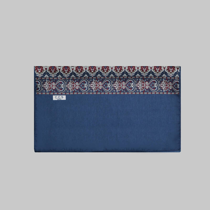 Şal Desen Lacivert Fular F75 - 1