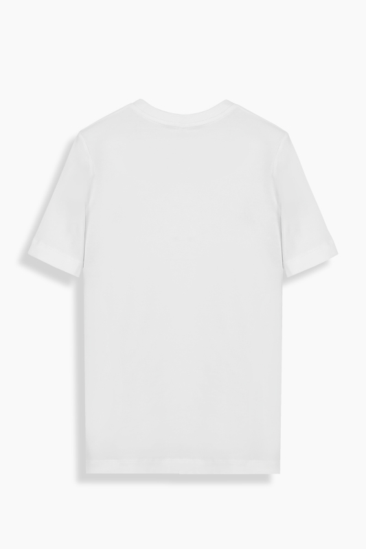 Santa O Yaka Regular Fit Beyaz Tişört - SARAR
