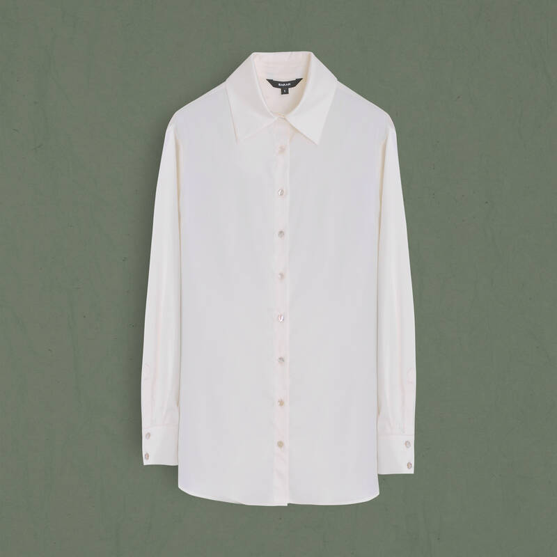 Kadın Uzun Kol Bej Gömlek - 1