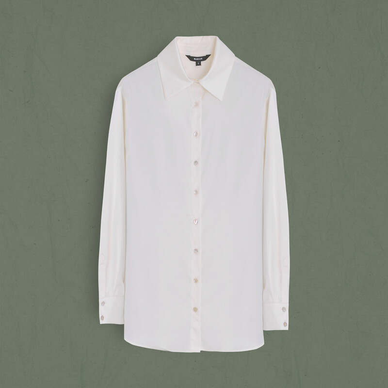 Kadın Uzun Kol Bej Gömlek 