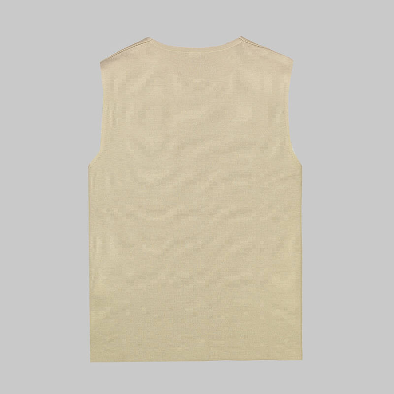 Erkek Bej Triko Yelek - 2