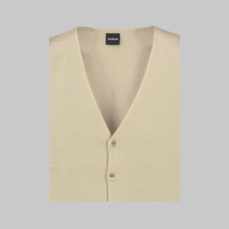 Erkek Bej Triko Yelek - 3