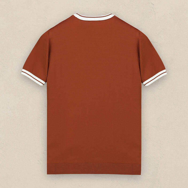 Bisiklet Yaka Kısa Kol Taba Triko - 3