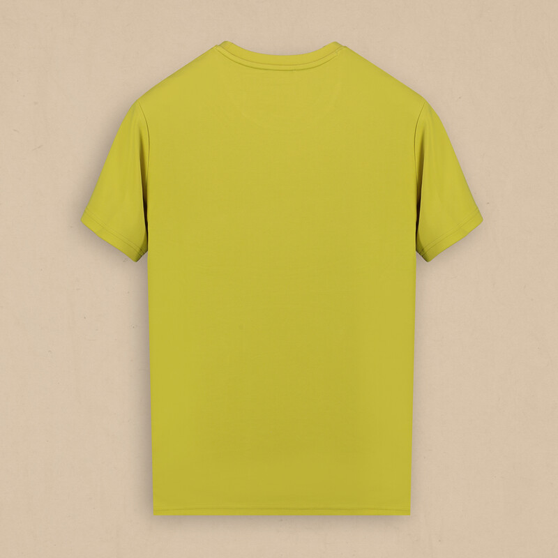 Bisiklet Yaka Hardal Erkek Tişört - SARAR