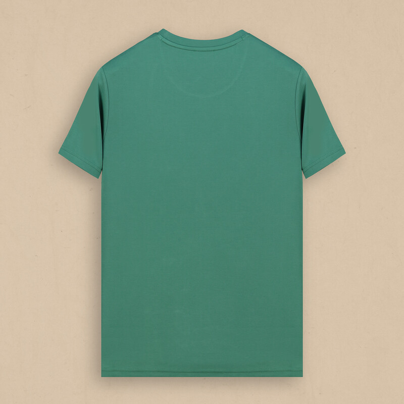 Bisiklet Yaka Yeşil Erkek Tişört - SARAR