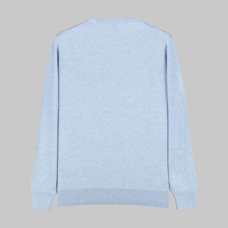 Bisiklet Yaka Mavi Erkek Triko - 2