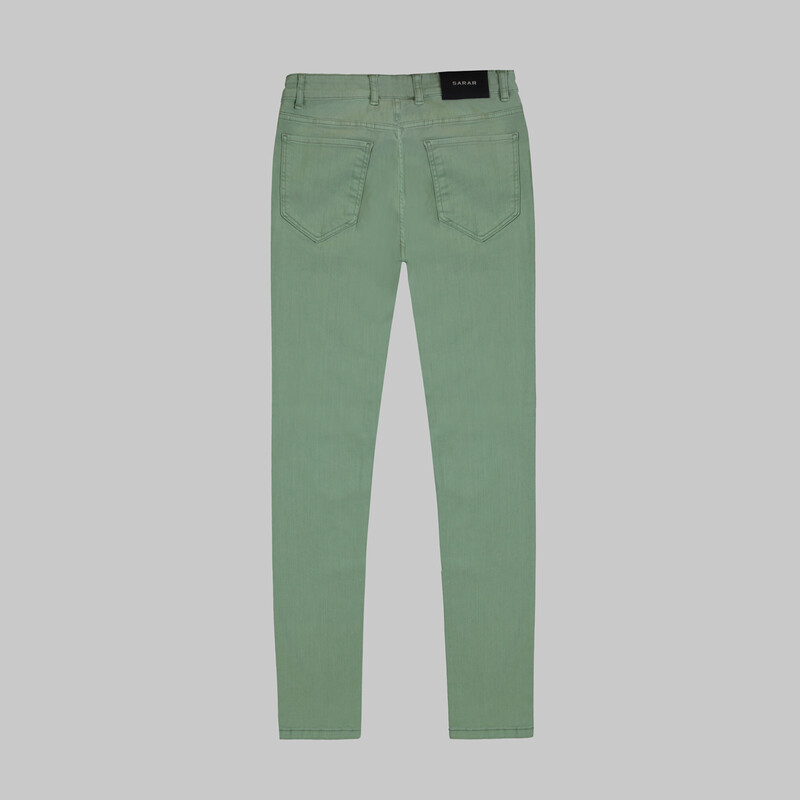 Costelle Antik Koton Yeşil Pantolon - SARAR (1)