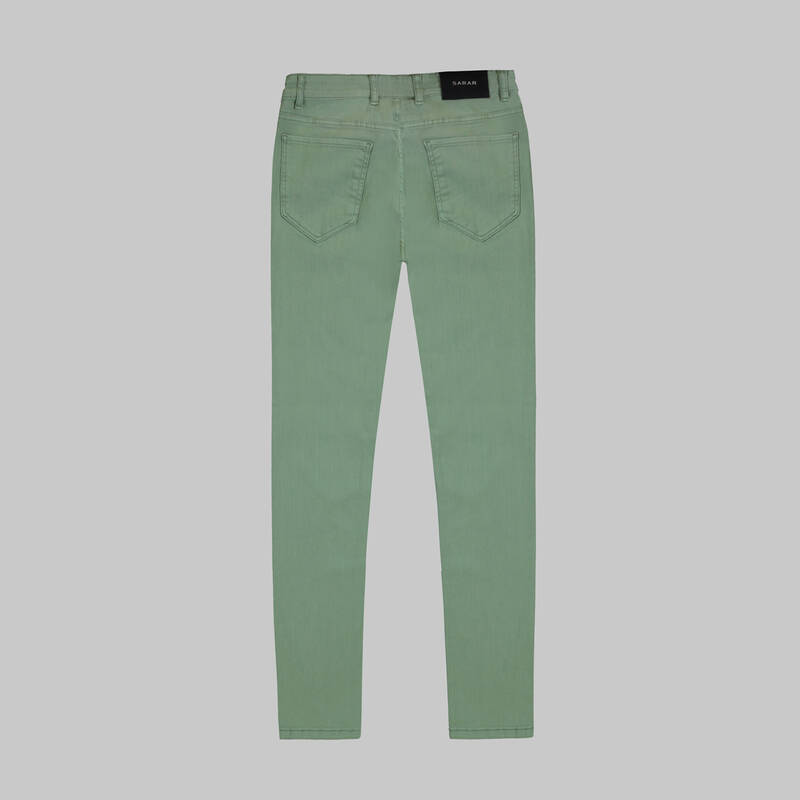 Costelle Antik Koton Yeşil Pantolon - 2