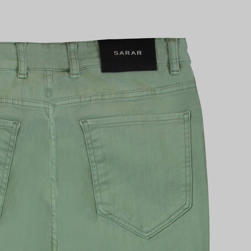 Costelle Antik Koton Yeşil Pantolon - 4