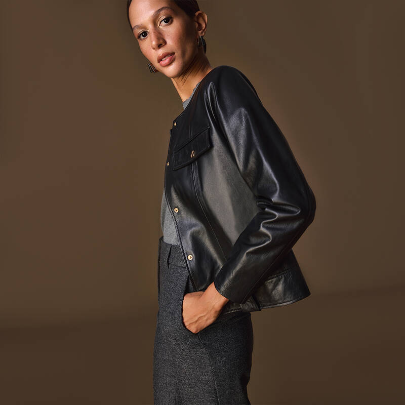 Cruzer Siyah Deri Ceket - 1