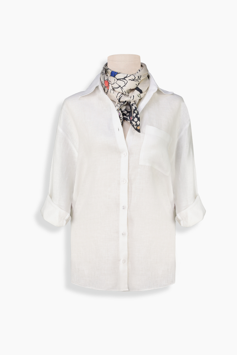 Dalia Siyah İpek Twill Eşarp - 2