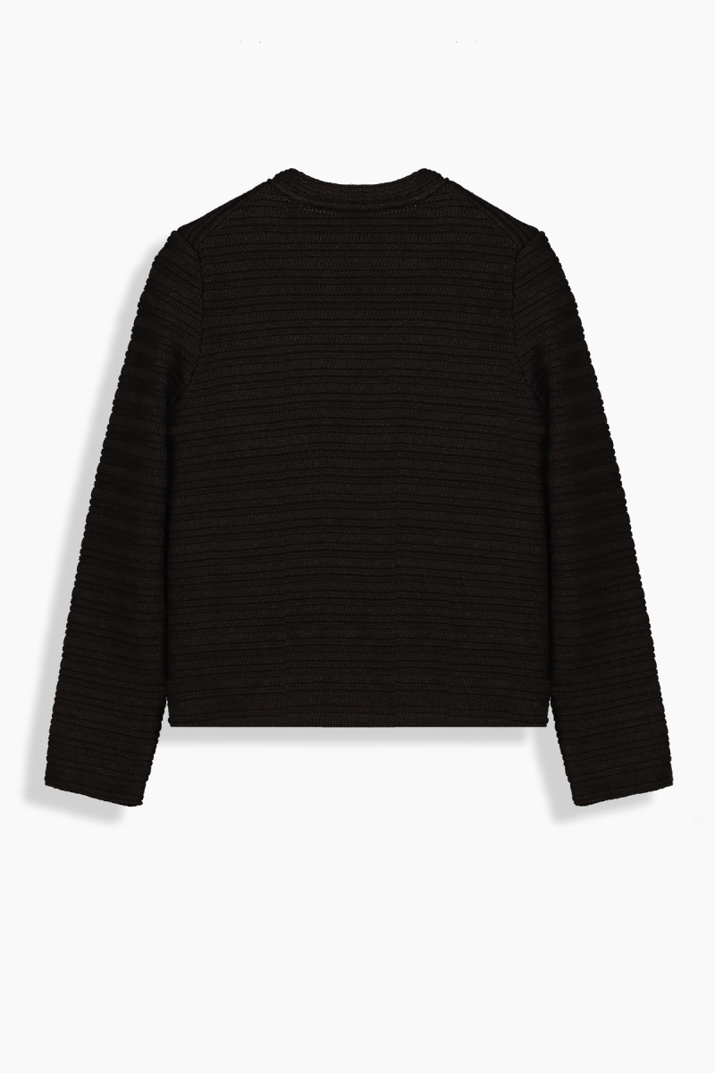 Dena Düğmeli Koyu Kahverengi Hırka - 2