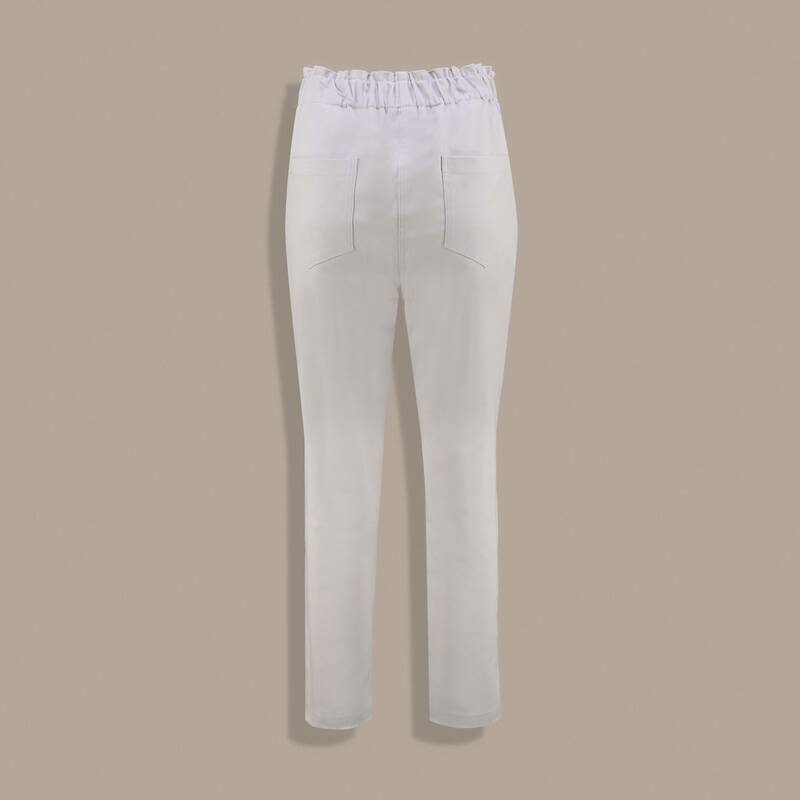 Denny Beli Lastikli Taş Rengi Pantolon - 2