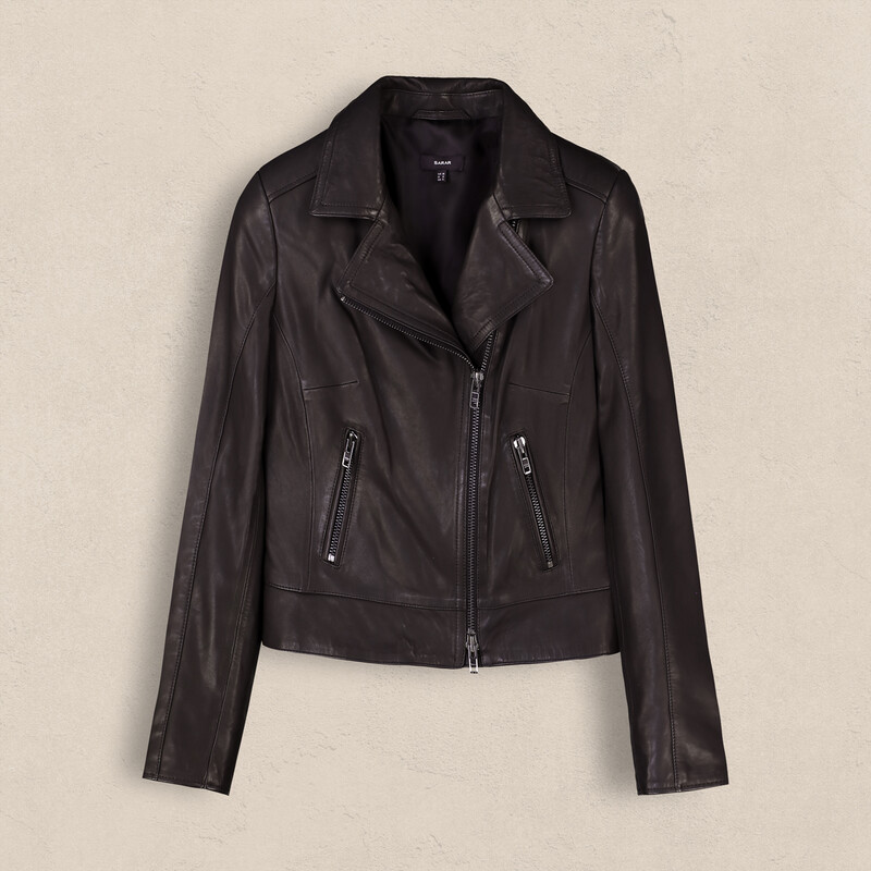 Acı Kahve Deri Ceket - SARAR WOMAN