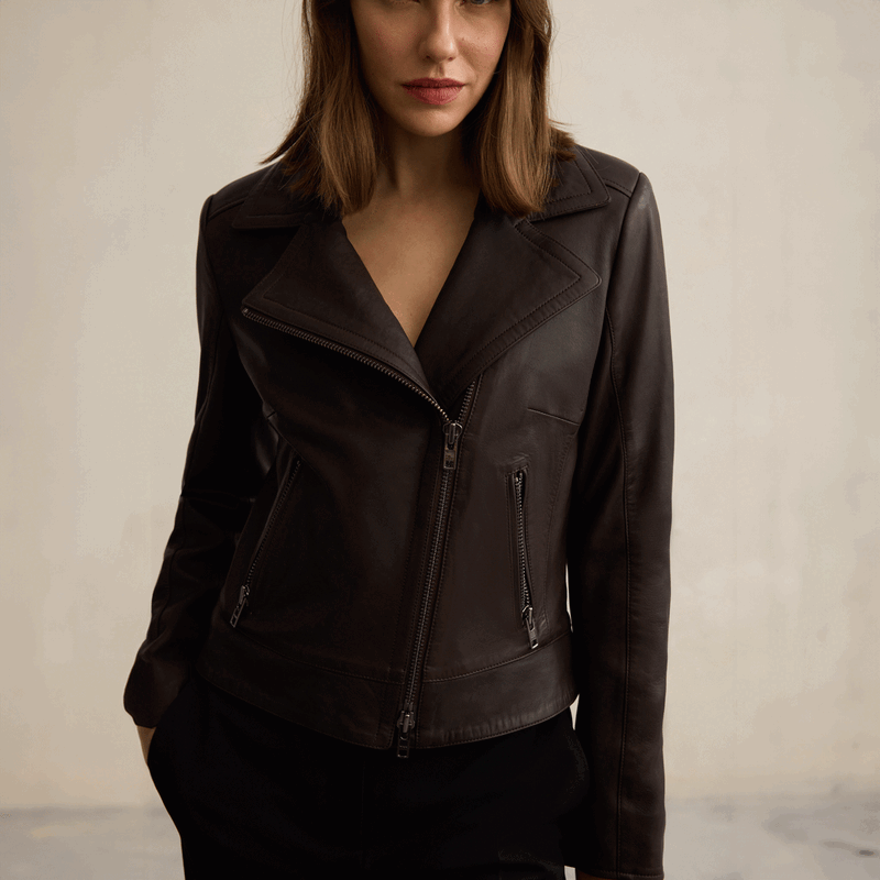 Acı Kahve Deri Ceket - 1