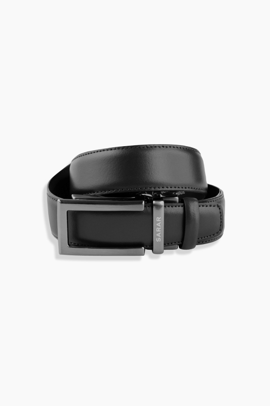 Siyah Dikişli Mekanizmalı Kemer - SARAR