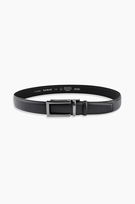 Siyah Dikişli Mekanizmalı Kemer - SARAR