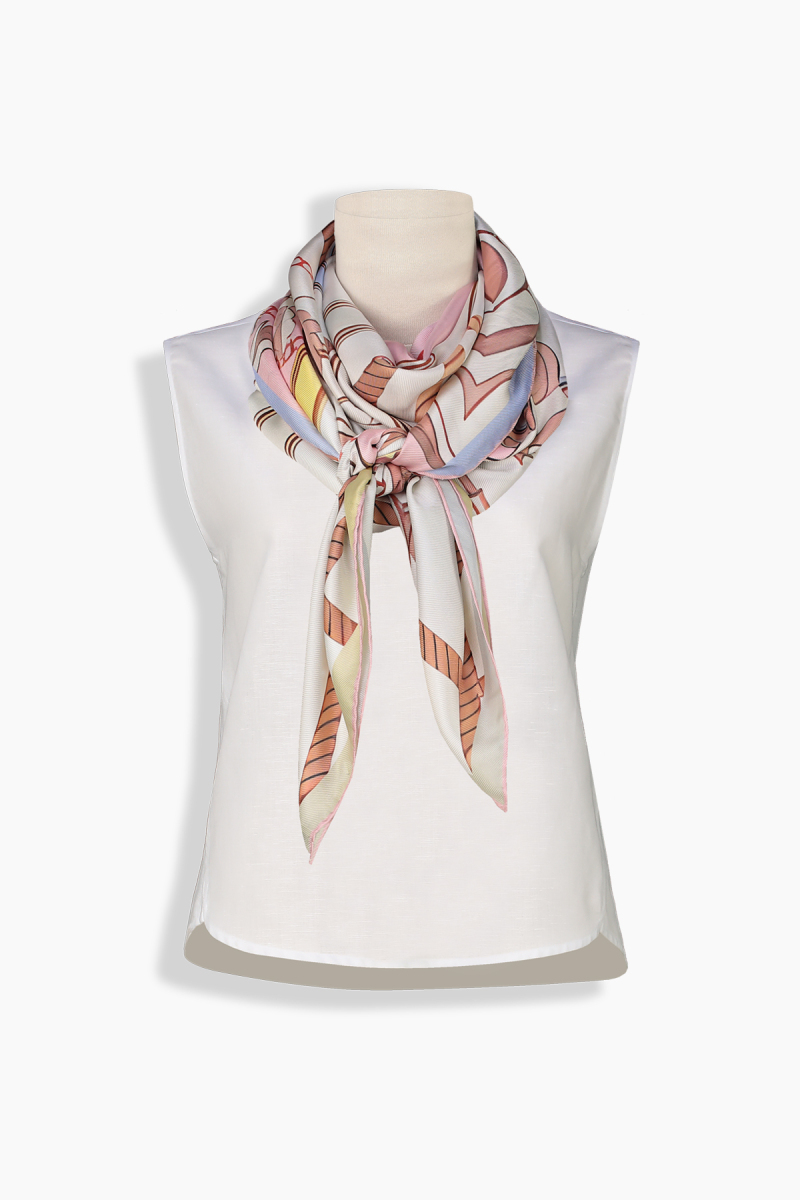 Eliana İpek Twill Pembe Eşarp - 2