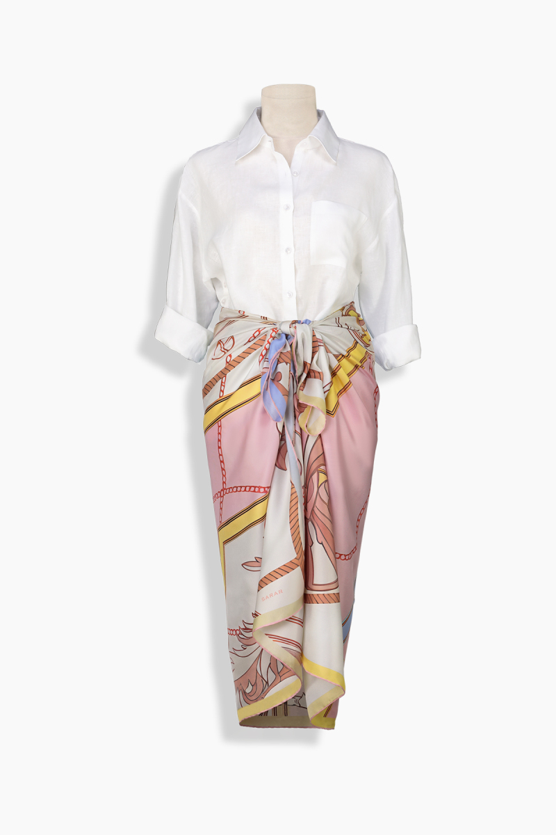 Eliana İpek Twill Pembe Eşarp - 4