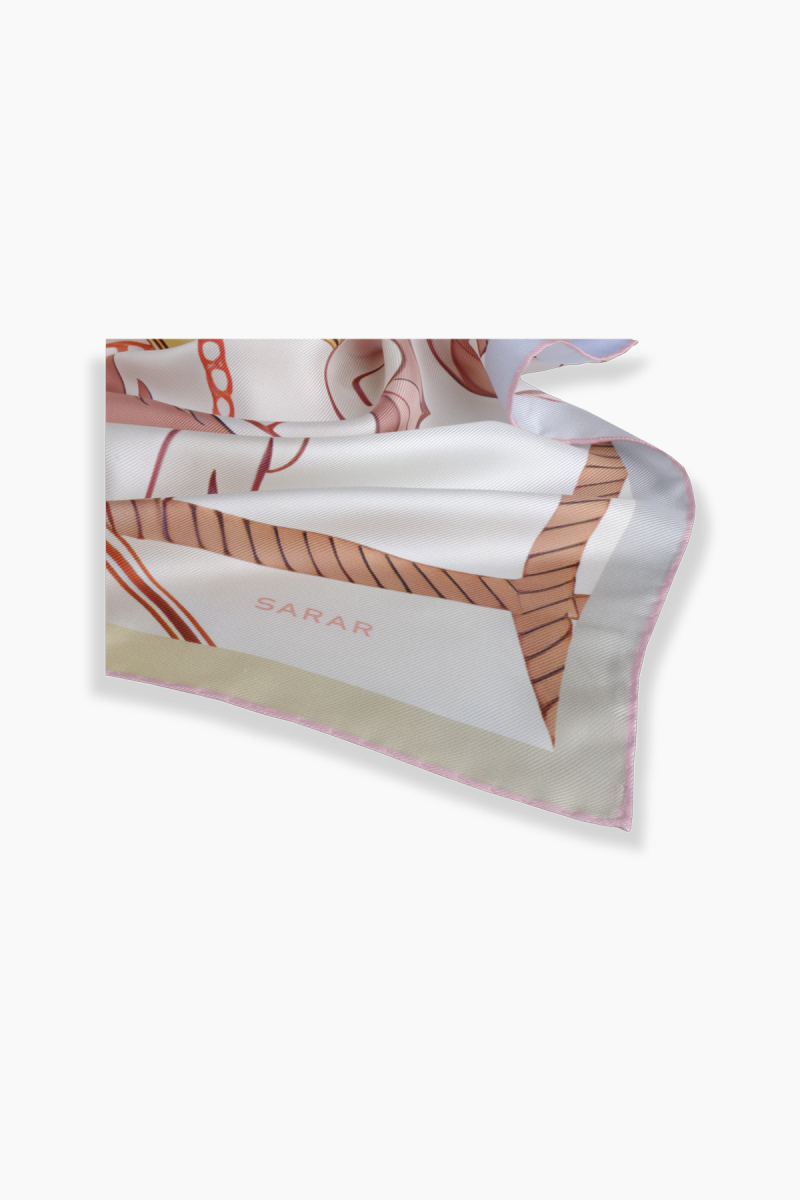 Eliana İpek Twill Pembe Eşarp - 5