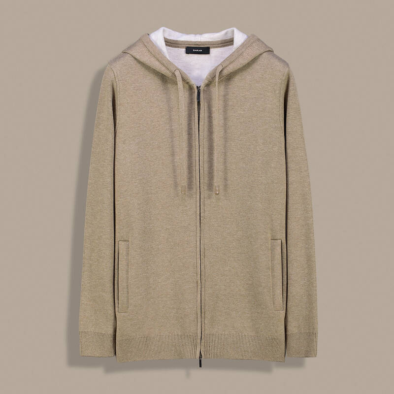 Kadın Kapüşonlu Fermuarlı Eşofman Üstü - 1