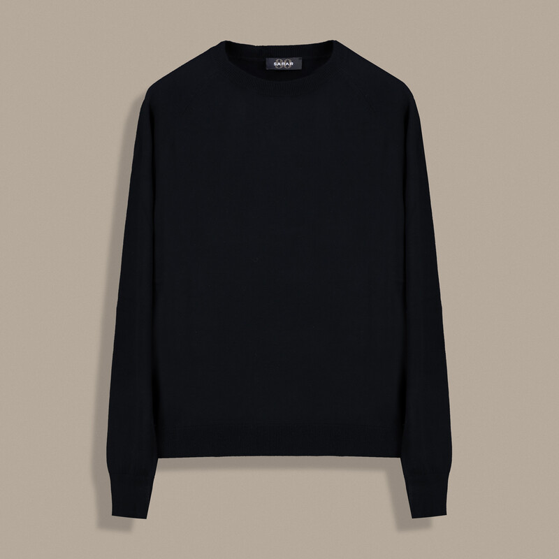 Essential Bisiklet Yaka Siyah Triko - SARAR WOMAN