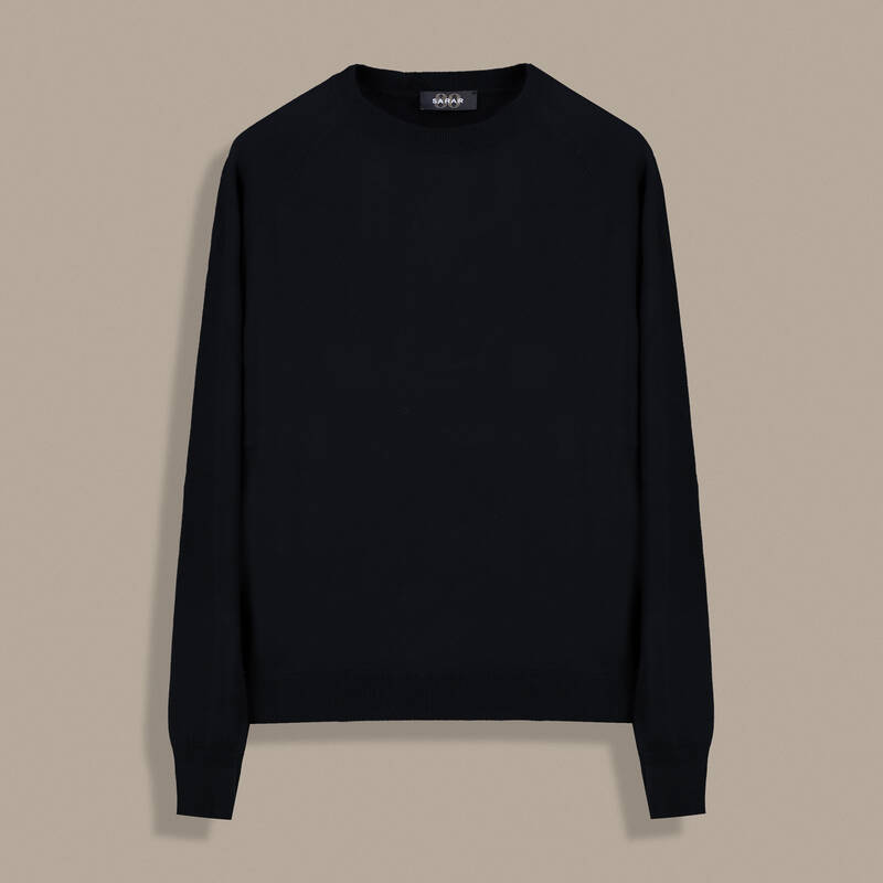 Essential Bisiklet Yaka Siyah Triko - 1