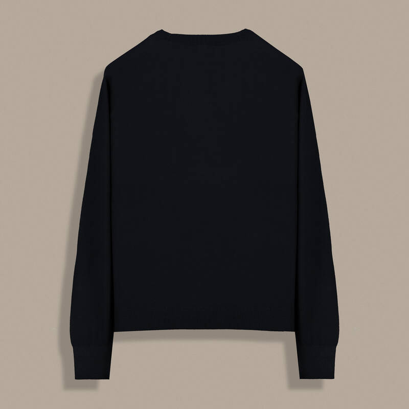 Essential Bisiklet Yaka Siyah Triko - 2