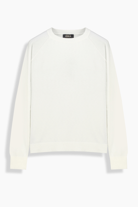 Essential Bisiklet Yaka Kadın Ekru Triko 