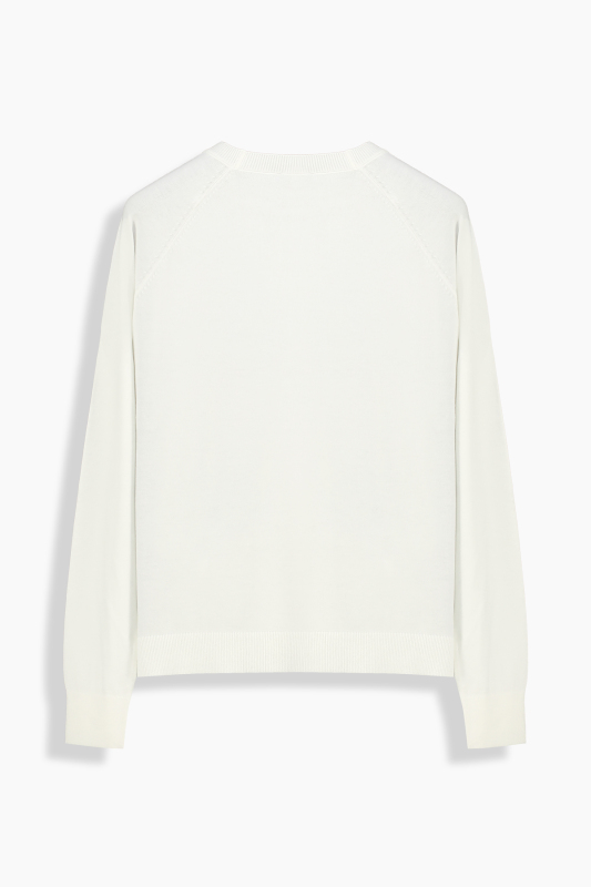 Essential Bisiklet Yaka Kadın Ekru Triko - SARAR WOMAN