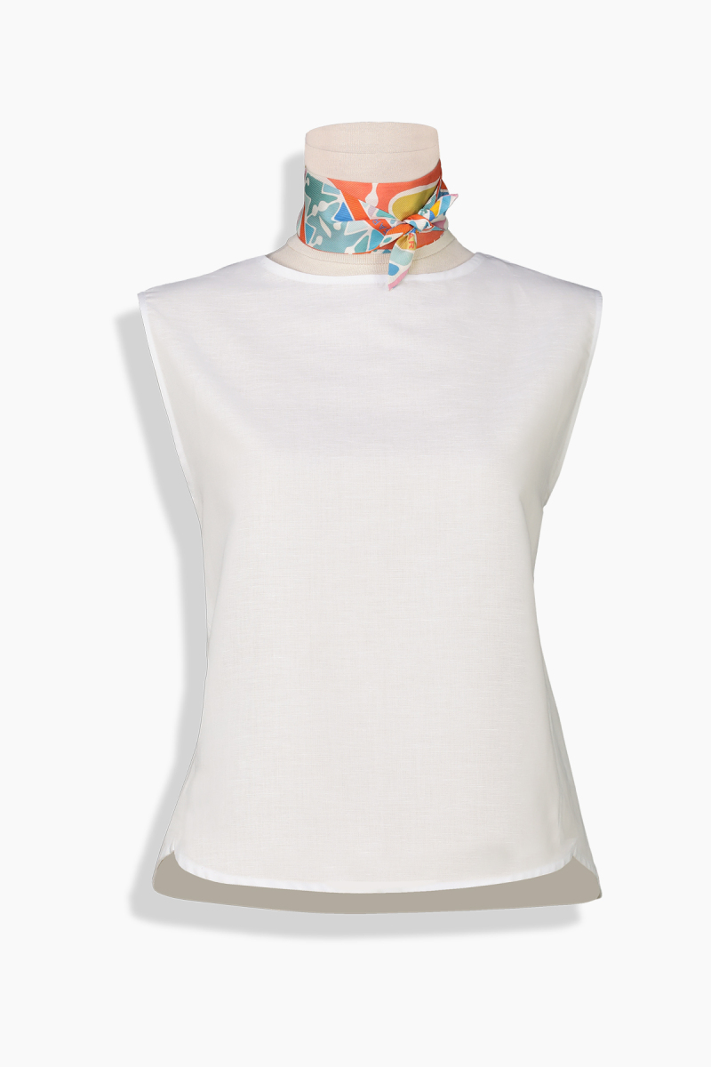 Eva İpek Twill Turuncu Fular - 2