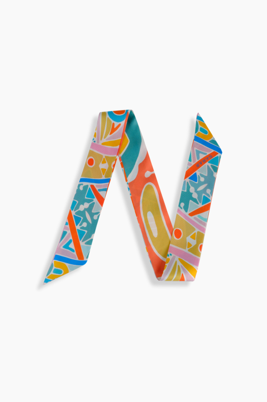 Eva İpek Twill Turuncu Fular - SARAR