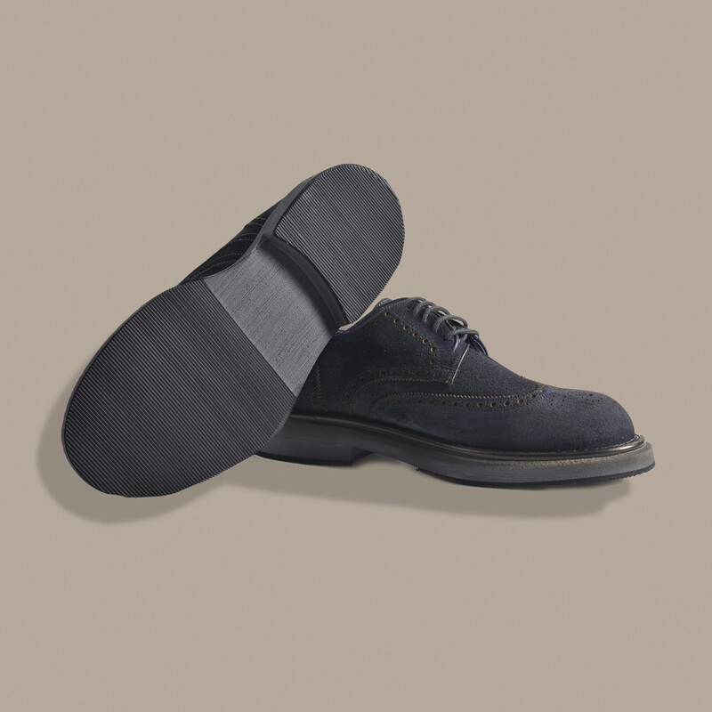 Eva Taban Süet Lacivert Ayakkabı - SARAR