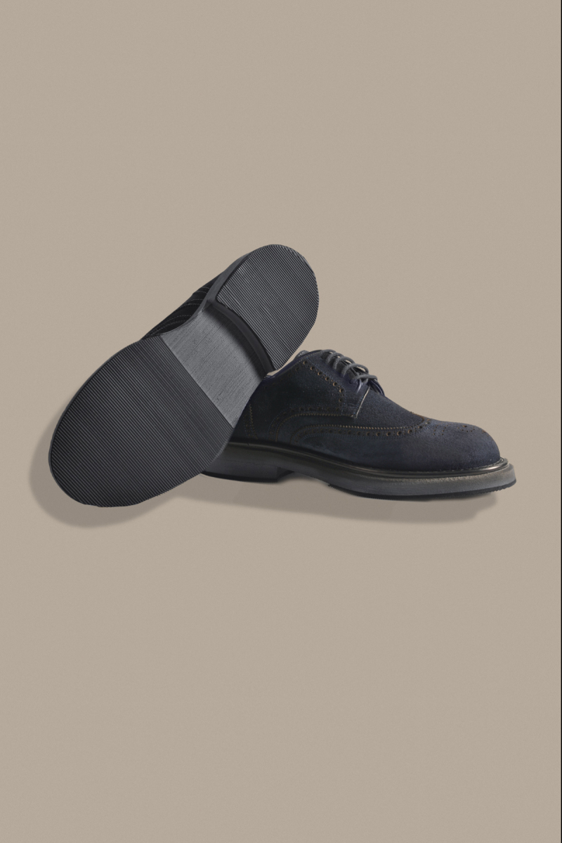 Eva Taban Süet Lacivert Ayakkabı - 5